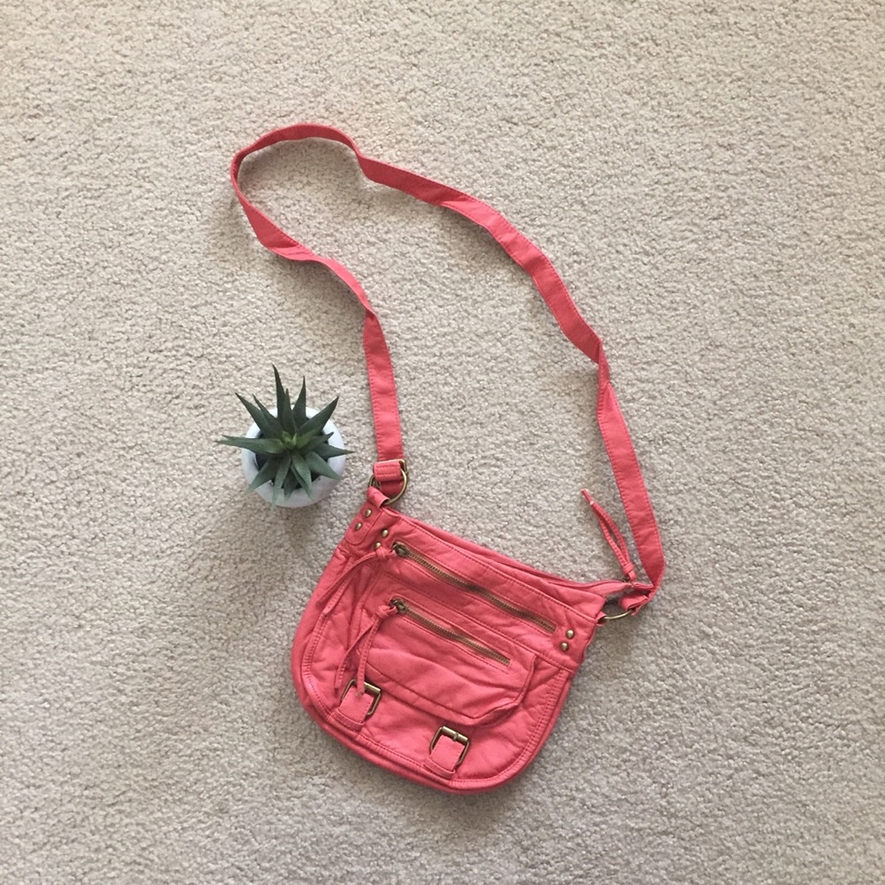 Pastel red crossbody purse
